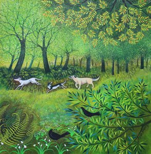 Üç Arkadaş, 2024 (tuval üzerine akrilik) by Lisa Graa Jensen