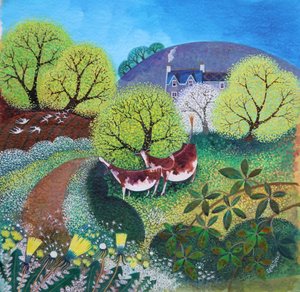 Winding Lane, 2021 (tuval üzerine akrilik) by Lisa Graa Jensen