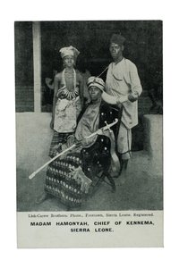 Madam Hamonyah, Kennema Şefi, Sierra Leone, c.1905-07 by Lisk-Carew Brothers