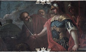 Büyük İskender Gordian Düğümünü Kesme, 1736-1737 by Livio Retti