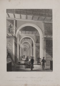 British Museum, Holborn, 1850 dolayları (gravür) by Llewellyn (after) Jewitt