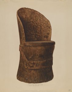 Ahşap Kütük Sandalye, 1938.