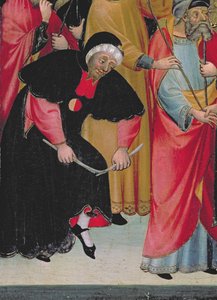 Yahudi Barcelonyalılar, Bakire ve Aziz George Altarpiece'den detay, c.1390-1400 (panelde tempera)