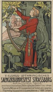 Saengerbundesfest şarkıcı festivali Strazburg, 1905. by Léo Schnug