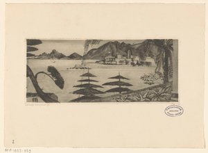 Ajaccio (orijinal başlık) by Lodewijk Schelfhout (signed by artist)