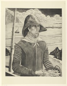 Breton vidası Breton Fisherman II (orijinal başlık) by Lodewijk Schelfhout (signed by artist)