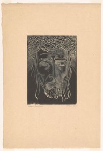 dikenli taç ile İsa by Lodewijk Schelfhout (signed by artist)