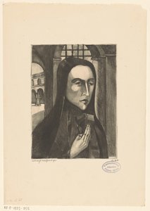 korsikalı kadın Femme Corse (orijinal başlık) by Lodewijk Schelfhout (signed by artist)