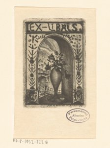 Ekslibris, C. van der Meulen by Lodewijk Schelfhout (signed by artist)