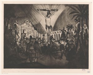 Golgotha II (orijinal başlık) by Lodewijk Schelfhout (signed by artist)