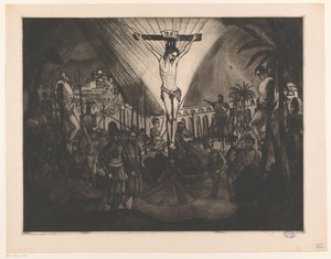 Golgotha II (orijinal başlık) by Lodewijk Schelfhout (signed by artist)