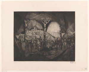 Golgotha I (orijinal başlık) by Lodewijk Schelfhout (signed by artist)