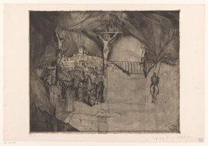 Golgotha I (orijinal başlık) by Lodewijk Schelfhout (signed by artist)