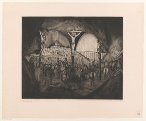 Golgotha I (orijinal başlık) by Lodewijk Schelfhout (signed by artist)