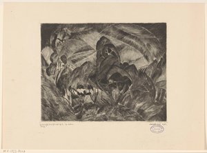 Ağaçlar ile tepelik manzara Les Arbres (nesne üzerindeki orijinal başlık) by Lodewijk Schelfhout (signed by artist)