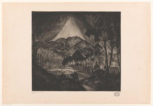 Sanayi ile tepelik manzara Evrim (nesne üzerindeki orijinal başlık) by Lodewijk Schelfhout (signed by artist)