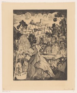 Avcı ile tepelik manzara Paysage romantik (orijinal başlık) by Lodewijk Schelfhout (signed by artist)