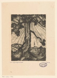 Yerleşim ile tepelik manzara Le Village I (orijinal başlık) by Lodewijk Schelfhout (signed by artist)
