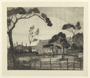 Çiftlik ve mera ile Hollanda manzarası Paysage Hollandais (orijinal başlık) by Lodewijk Schelfhout (signed by artist)