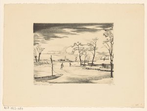 Hollanda kış manzarası II Hiver ve Hollande II (orijinal başlık) by Lodewijk Schelfhout (signed by artist)
