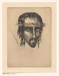 İsa Tête de Christ IV Başkanı (orijinal başlık) by Lodewijk Schelfhout (signed by artist)