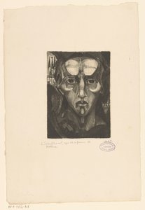 Bir kadının başı Tete de femme III (nesne üzerindeki orijinal başlık) by Lodewijk Schelfhout (signed by artist)