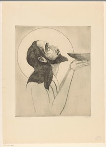Johannes de Doper Vaftizci Yahya (orijinal başlık) by Lodewijk Schelfhout (signed by artist)