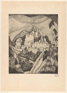 Les Angles I (nesne üzerindeki orijinal başlık) by Lodewijk Schelfhout (signed by artist)