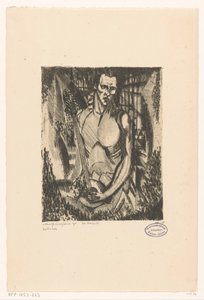 Muzikant The Fear (nesne üzerindeki orijinal başlık) by Lodewijk Schelfhout (signed by artist)