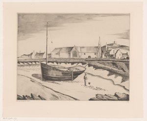 kıyı yerleşimi La Baie de St. Pierre (orijinal başlık) by Lodewijk Schelfhout (signed by artist)