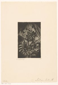Stilleven Nature morte (nesne üzerindeki orijinal başlık) by Lodewijk Schelfhout (signed by artist)