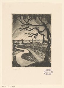 Veere (orijinal başlık) by Lodewijk Schelfhout (signed by artist)