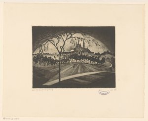 Gün batımı Şezlong (nesne üzerindeki orijinal başlık) by Lodewijk Schelfhout (signed by artist)