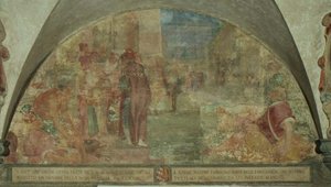 St. Antoninus, Filicaia Ailesinden Bir Gençliği Ölülerden Yükseltiyor (fresk) by Lodovico Buti