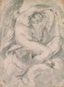 Bulutlar Arasında Bir Peri Muhtemelen Flora, 1575-1619 by Lodovico Carracci
