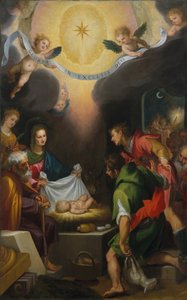 İskenderiyeli Azize Katerina ile Çobanların Tapınması, 1599. by Lodovico Cigoli