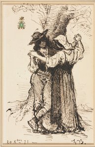 Bir Ağacın Yanında Kur Yapan Çift, 1871.