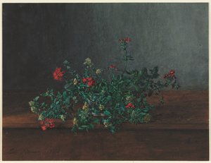 Yabani Çiçeklerle Natürmort by Léon Bonvin