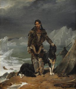 Eskimolar Diyarından Bir Kadın by Léon Cogniet