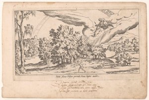 Callisto yıldızlı gökyüzünde Jüpiter tarafından alınır Le Fable de Calisto (dizi adı) Callisto Efsanesi (dizi adı) by Léon Davent (attributed to)