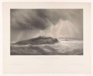 Graf van Francois-Rene de Chateaubriand Chateaubriand Mezarı (Ilot du Grand Bey, Rade de St. Malo) (nesne üzerindeki başlık) by Léon Jean Baptiste Sabatier