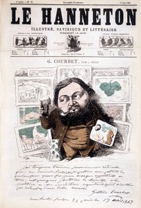 Gustave Courbet, Fransız ressam (1819-1877) portresi. Le hanneton