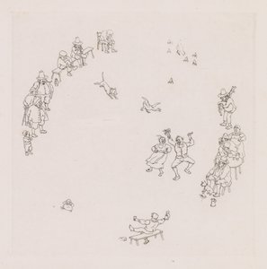 Revelers Ribauds ve Ribaudes. by Léonce Justin Alexandre Petit
