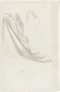 "Bilge ve Aptal Bakireler" için Çalışma by Lord Leighton Frederic