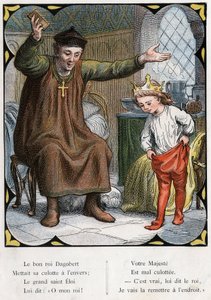 Popüler şarkı “The Good King Dagobert” için Lorenz Frolich (1820-1908) tarafından yapılan illüstrasyon. Baskı J. Hetzel. 1880 civarında.