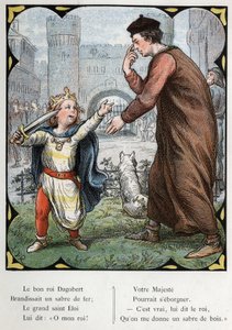 Popüler şarkı “The Good King Dagobert” için Lorenz Frolich (1820-1908) tarafından yapılan illüstrasyon. Baskı J. Hetzel. 1880 civarında. by Lorens Frolich
