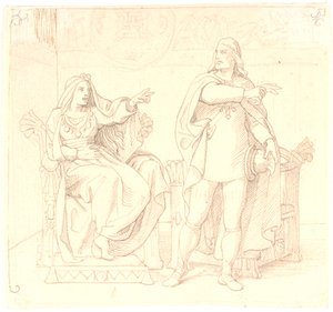 Olaf Tryggvesen ve Sigrid Storraade by Lorenz Frølich