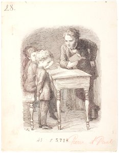 Okul zamanı. Pierre dersi bilmiyor by Lorenz Frølich