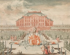 Konings Huis van de Tuin-zyde, Venüs Çeşmesi ile birlikte, içinde: Tooneel Der Voornameste N..., n.d.. by Lorenz Scherm