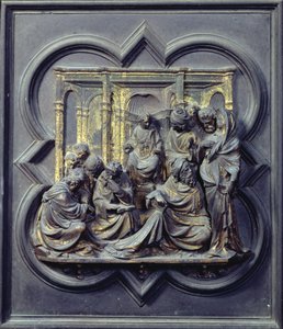 Doktorlar Arasında İsa, San Giovanni Vaftizhanesinin Kuzey Kapılarının dördüncü paneli, 1403-24 (bronz)